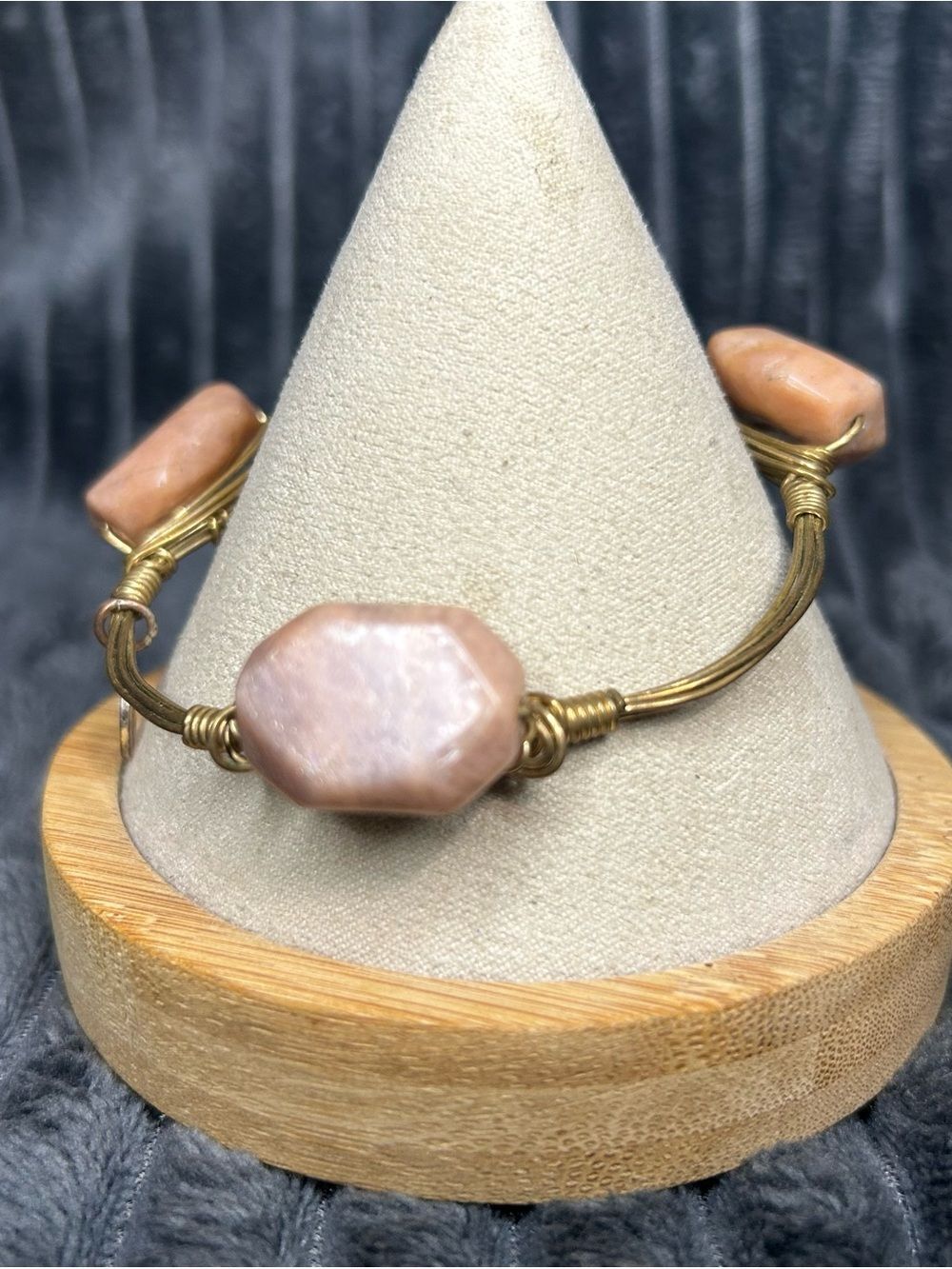 Bourbon & Bowties Stone Wire Bangle